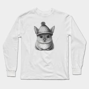 Cute chinchilla with a hat Long Sleeve T-Shirt